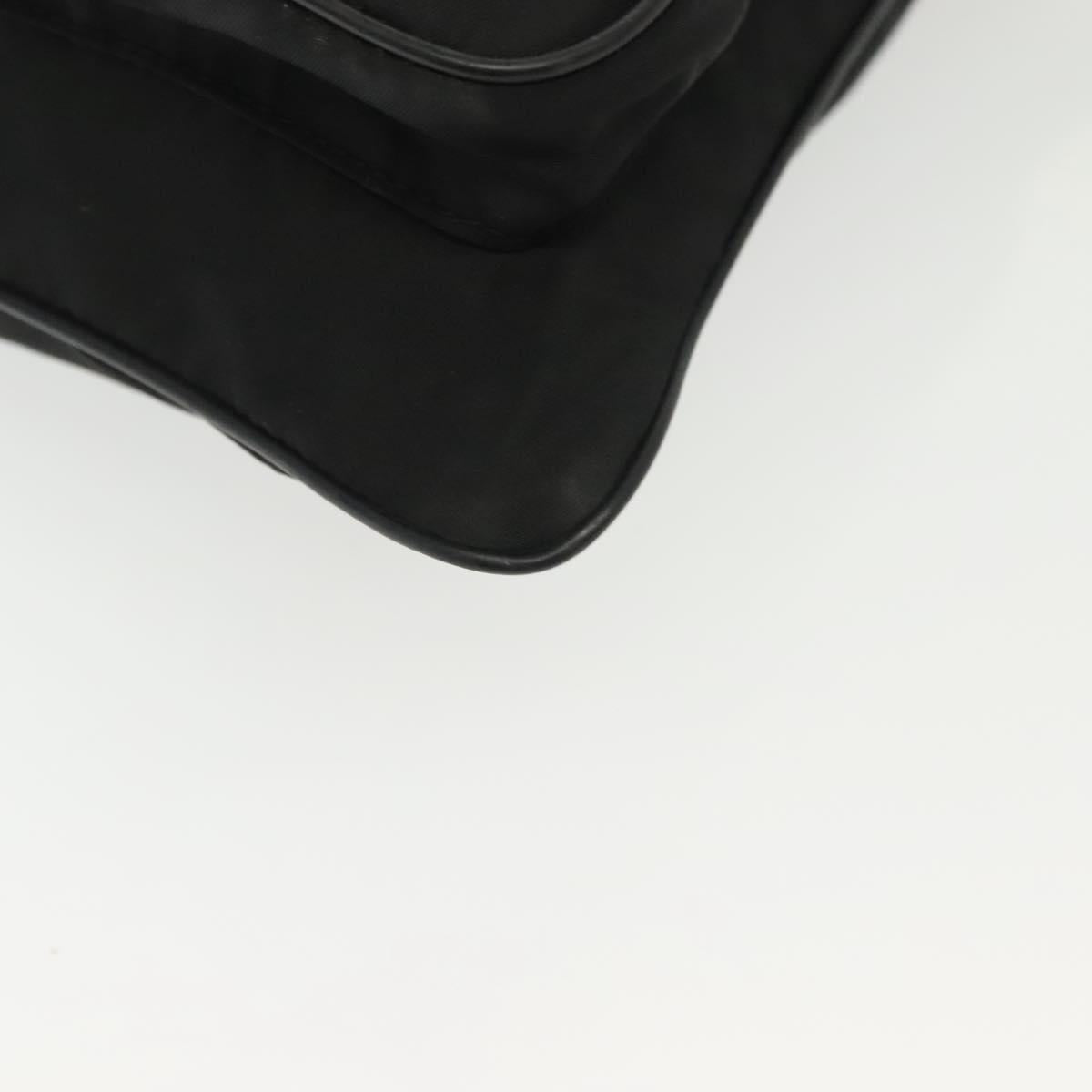 PRADA Shoulder Bag Nylon Black Silver Auth ki5954