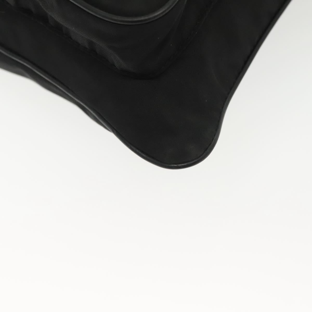 PRADA Shoulder Bag Nylon Black Silver Auth ki5954