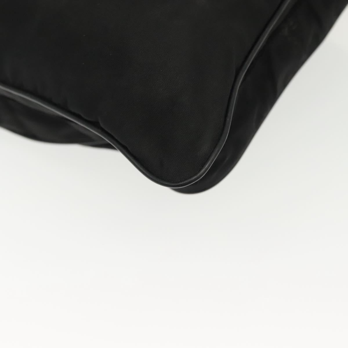 PRADA Shoulder Bag Nylon Black Silver Auth ki5954