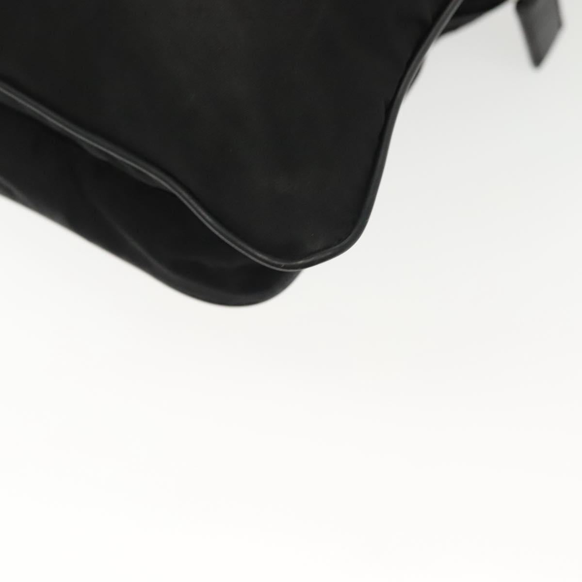 PRADA Shoulder Bag Nylon Black Silver Auth ki5954