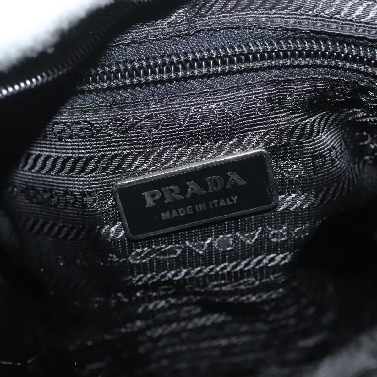 PRADA Shoulder Bag Nylon Black Silver Auth ki5954