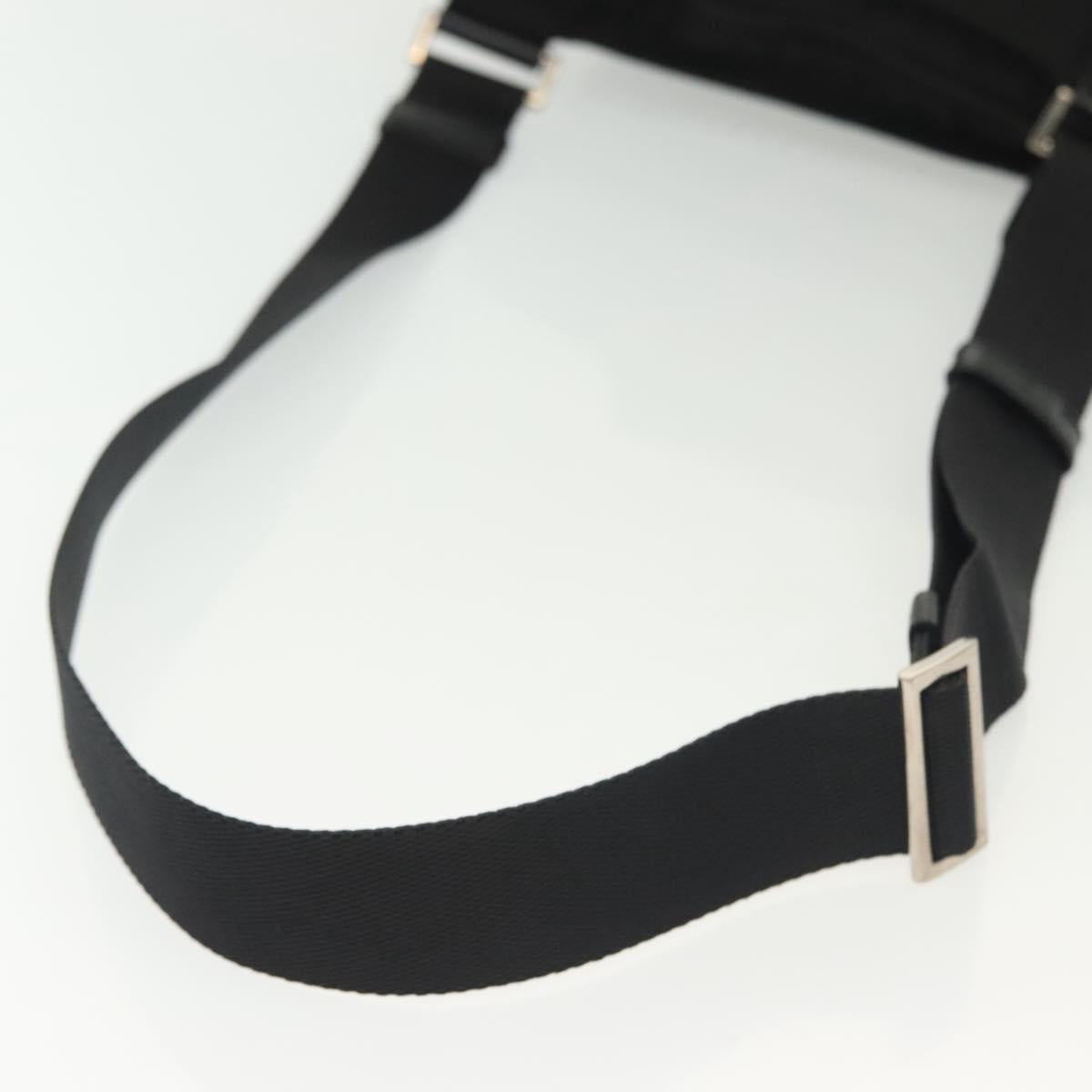 PRADA Shoulder Bag Nylon Black Silver Auth ki5954