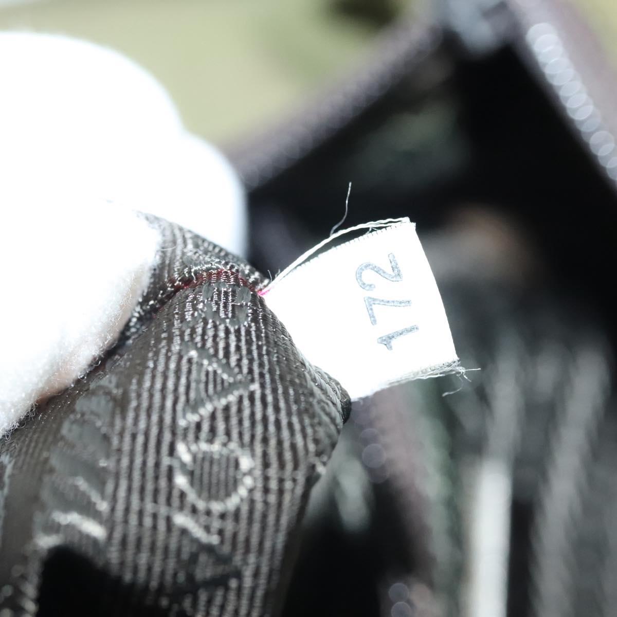 PRADA Shoulder Bag Nylon Khaki Silver Auth ki5956