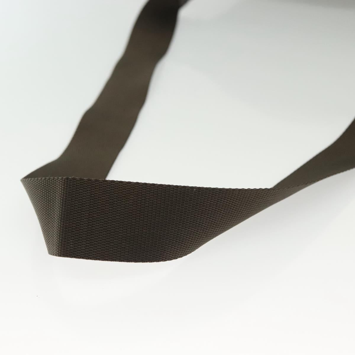 PRADA Shoulder Bag Nylon Khaki Silver Auth ki5956