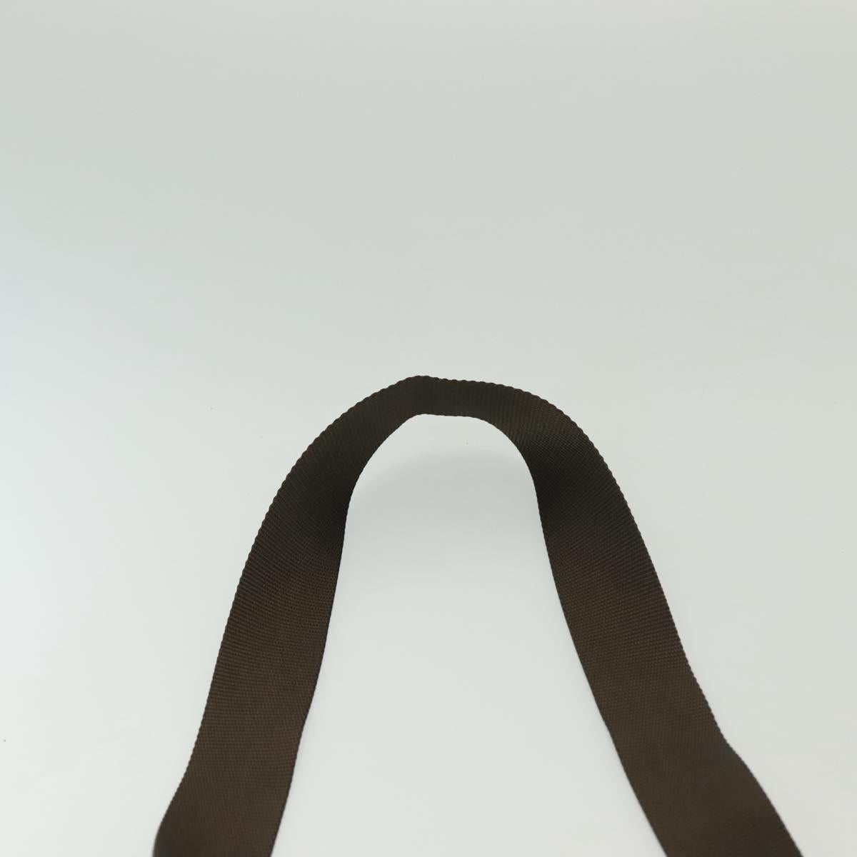 PRADA Shoulder Bag Nylon Khaki Silver Auth ki5956