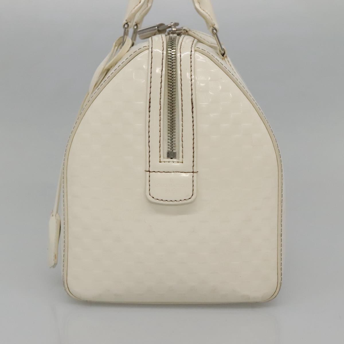 LOUIS VUITTON Damier Facet Speedy Cube PM Hand Bag White M48903 LV Auth ki5959