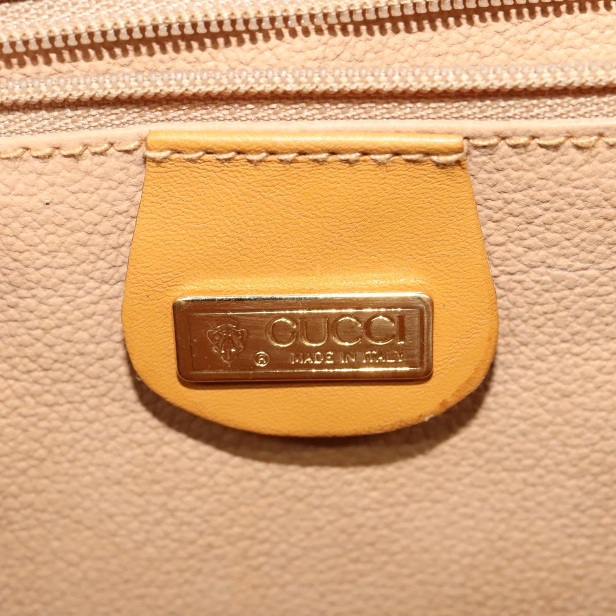 GUCCI Micro GG Supreme Hand Bag PVC Beige Gold 001 115 1199 Auth ki5990