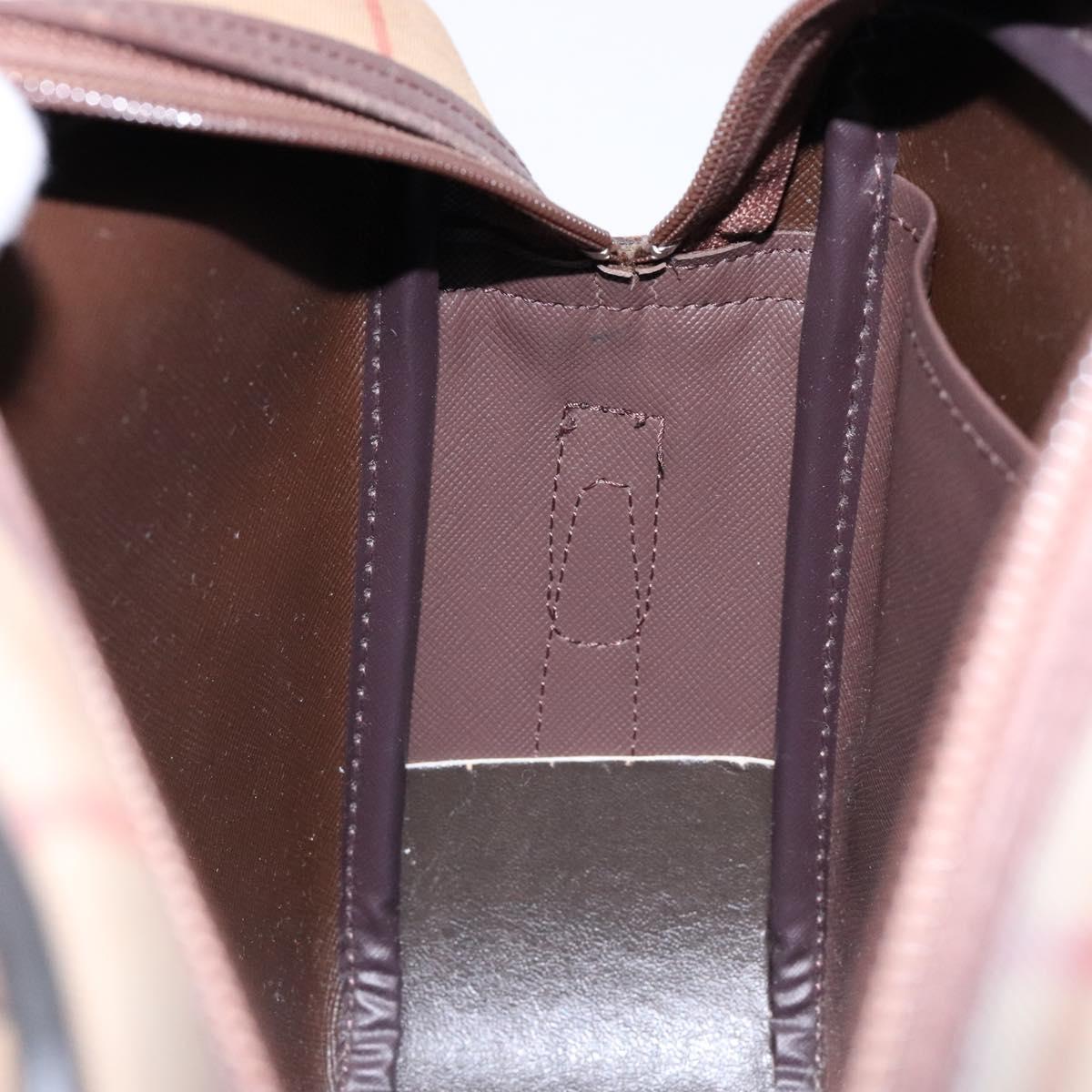 Burberrys Nova Check Shoulder Bag Canvas Beige Brown Auth ki5994