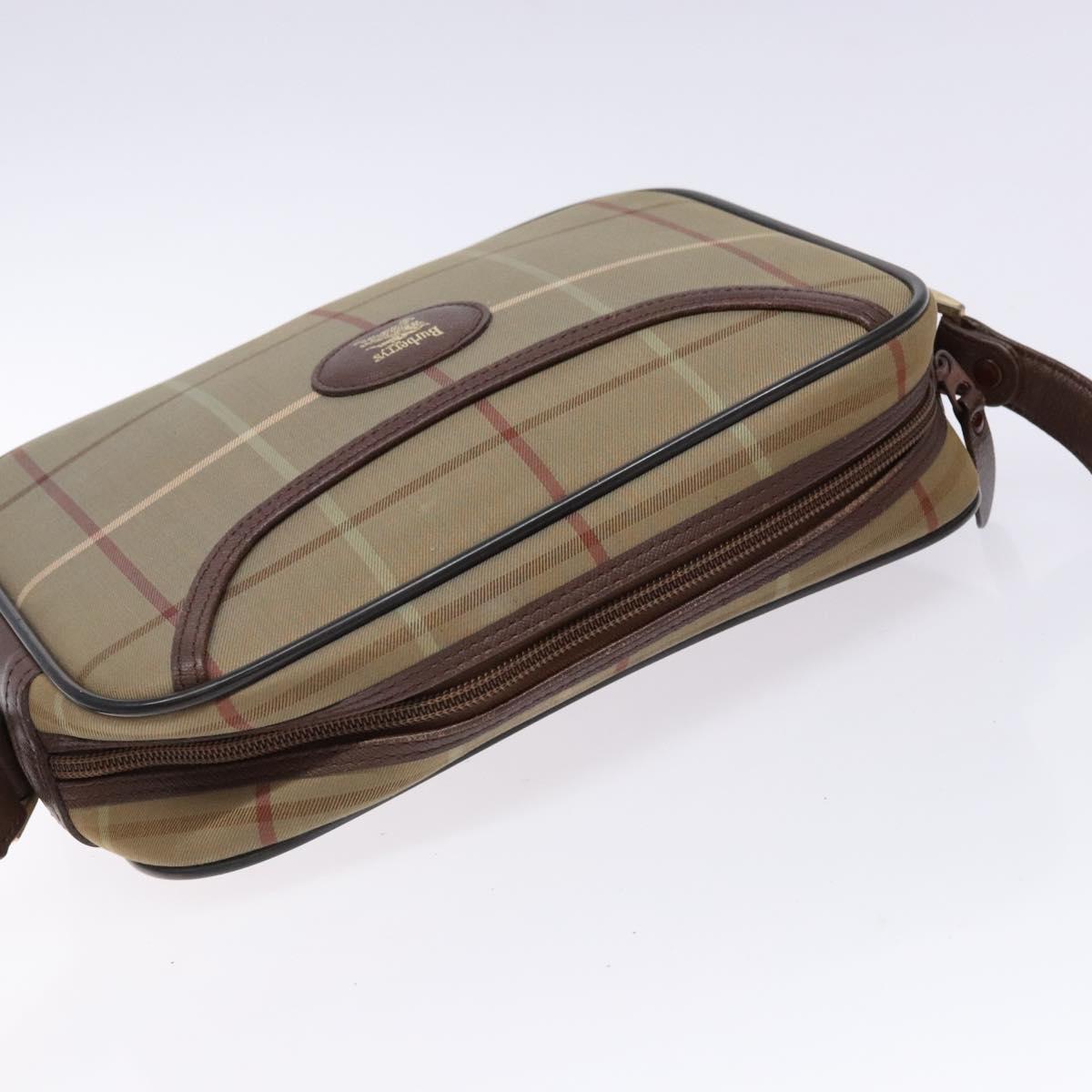 Burberrys Nova Check Shoulder Bag Canvas Beige Brown Auth ki5994