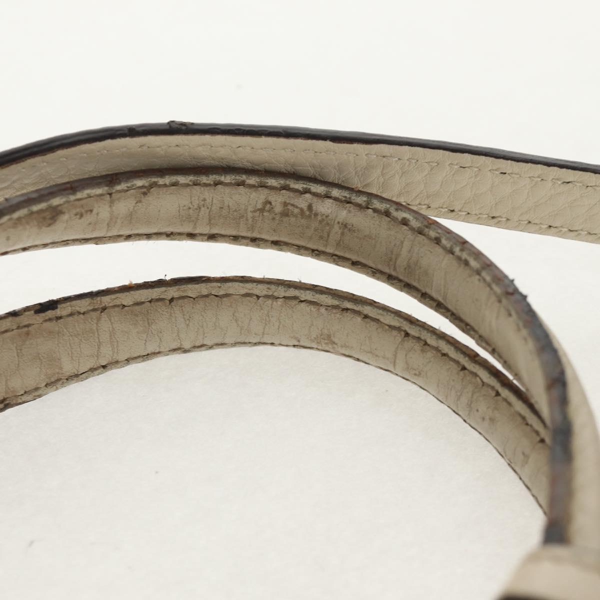 GUCCI Soho Shoulder Bag Leather 2way White Auth ki5995