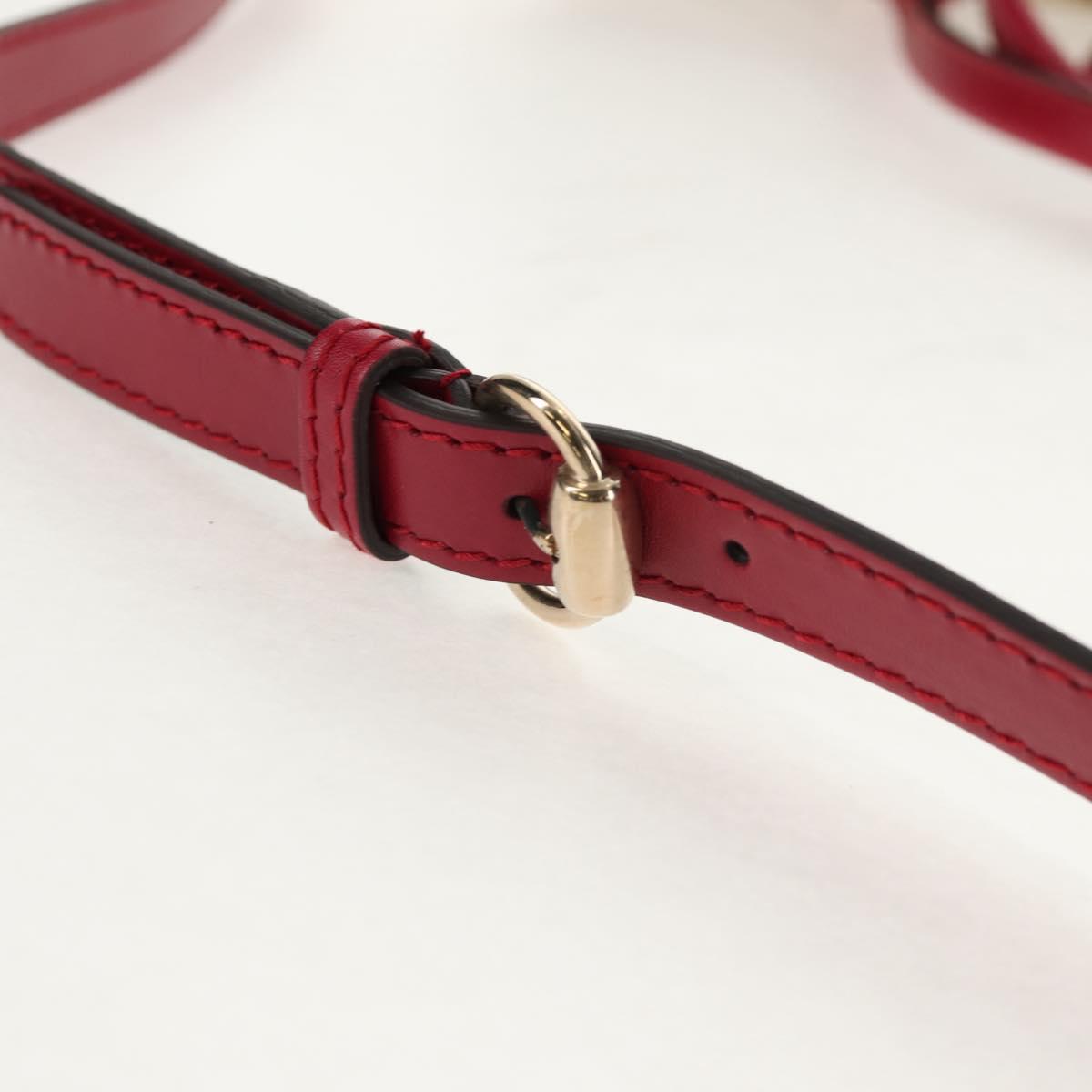 GUCCI GG Canvas Heart bit Tote Bag 2way Beige Red Auth ki5996V