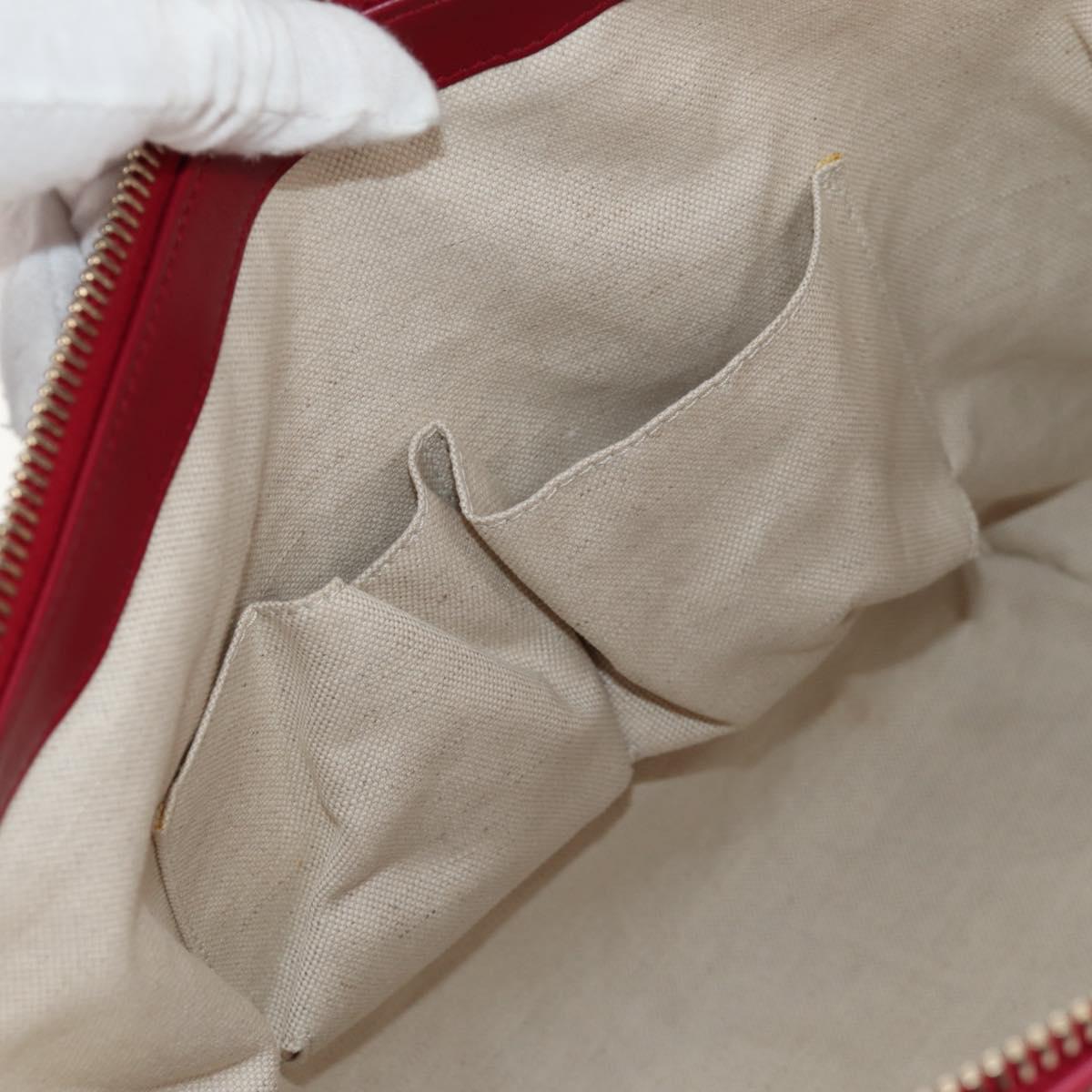 GUCCI GG Canvas Heart bit Tote Bag 2way Beige Red Auth ki5996V