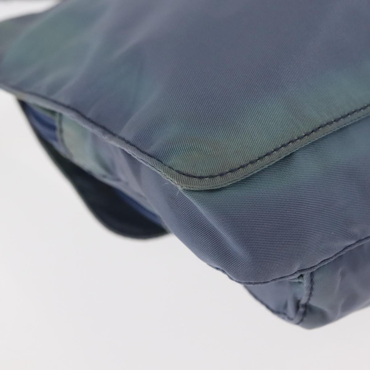 PRADA Shoulder Bag Nylon Light Blue Auth ki5998