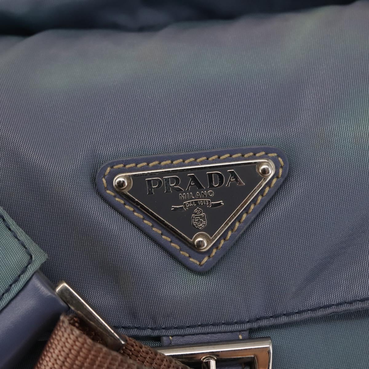 PRADA Shoulder Bag Nylon Light Blue Auth ki5998