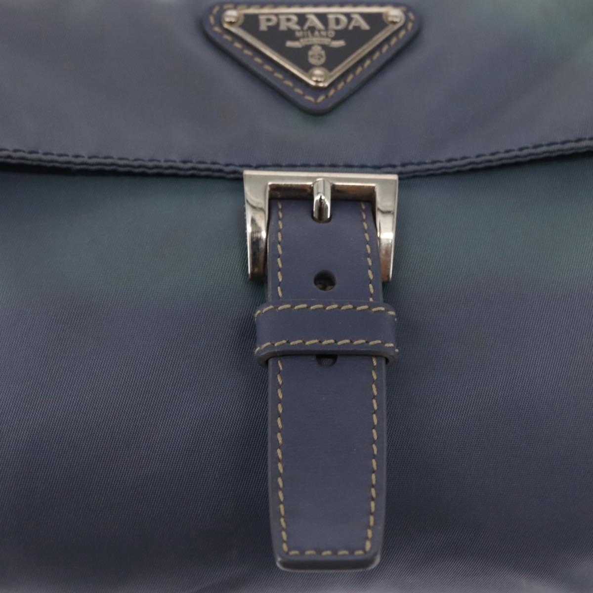 PRADA Shoulder Bag Nylon Light Blue Auth ki5998