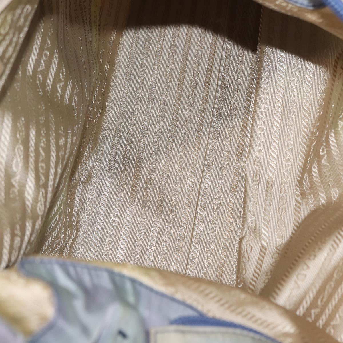 PRADA Tote Bag Nylon 2way Purple Orange Auth ki5999