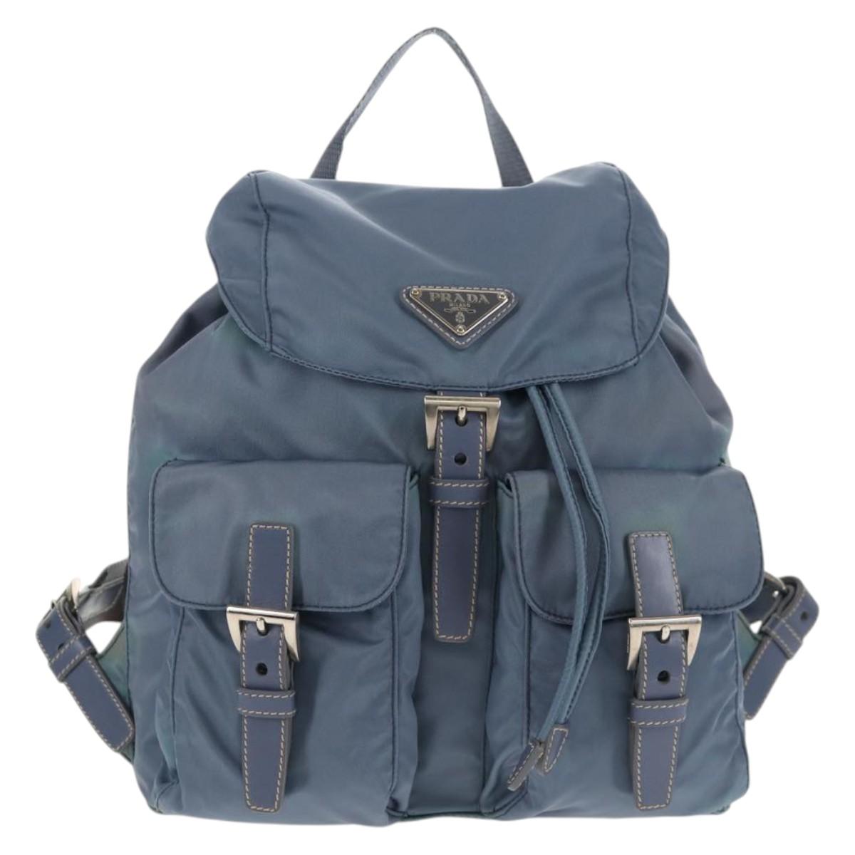 PRADA Backpack Nylon Light Blue Auth ki6000
