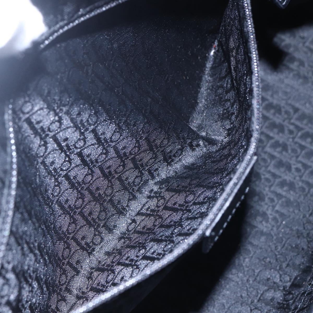 Christian Dior Boston Bag Leather Black Auth ki6003