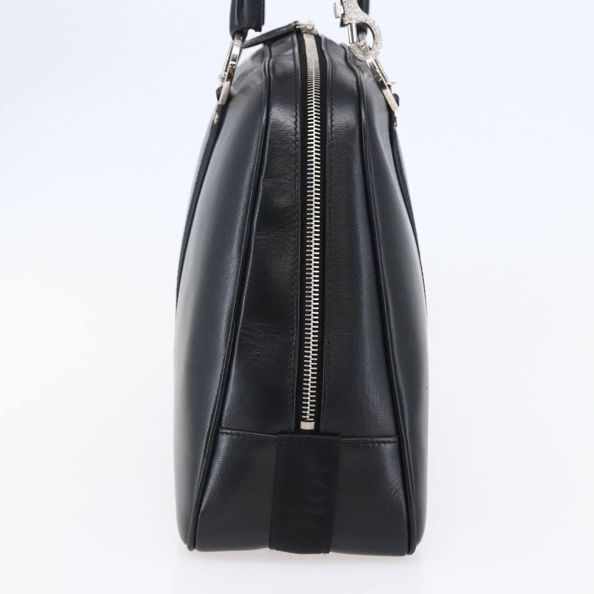 Christian Dior Boston Bag Leather Black Auth ki6003