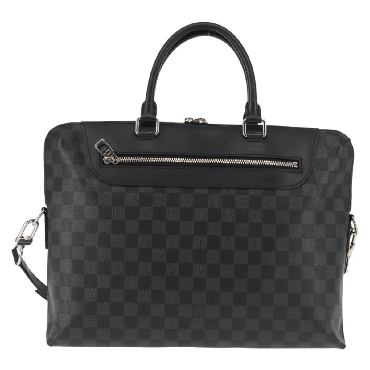 LOUIS VUITTON Damier Graphite Porte Documents Jules NM Bag N48260 LV Auth ki6007