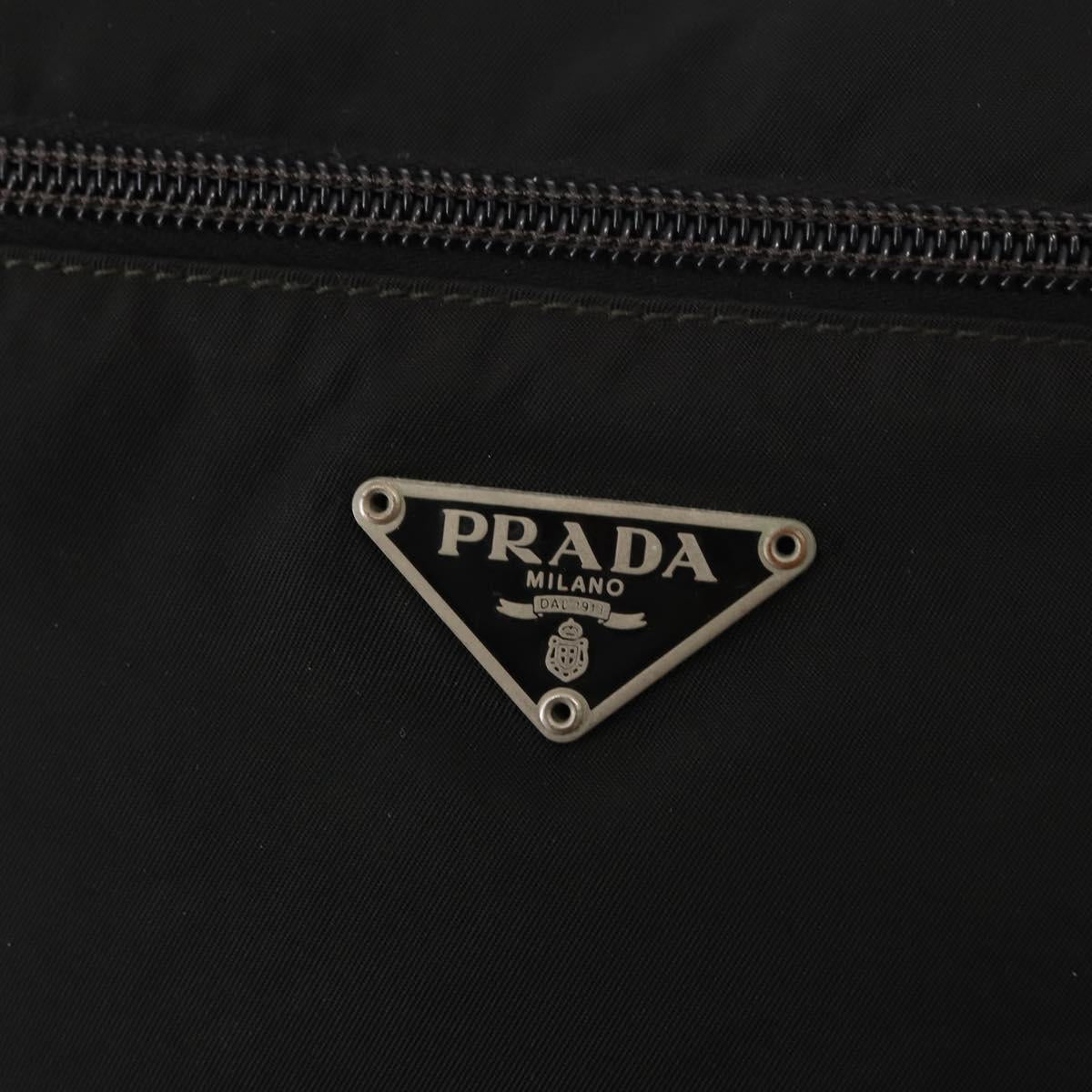 PRADA Shoulder Bag Nylon Black Auth ki6014
