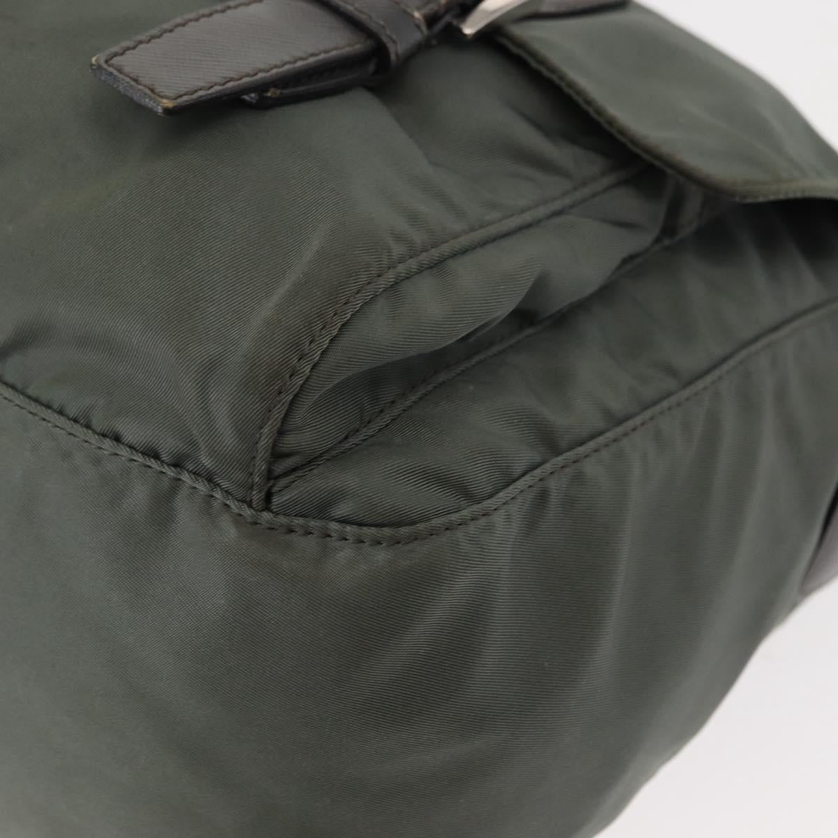 PRADA Shoulder Bag Nylon Khaki Auth ki6015
