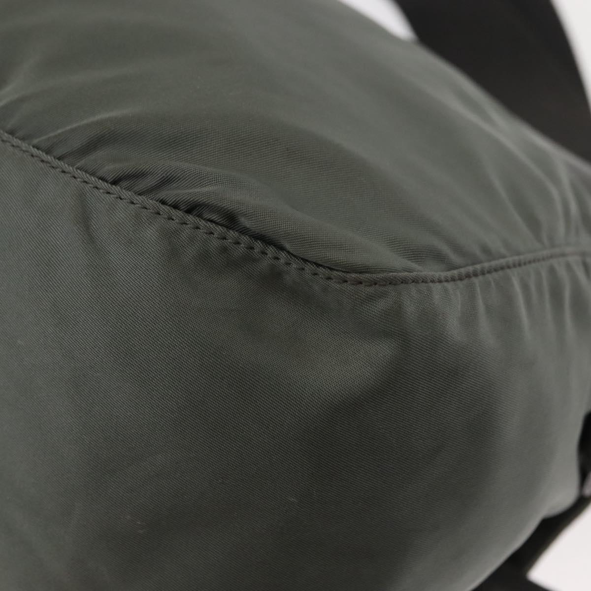 PRADA Shoulder Bag Nylon Khaki Auth ki6015