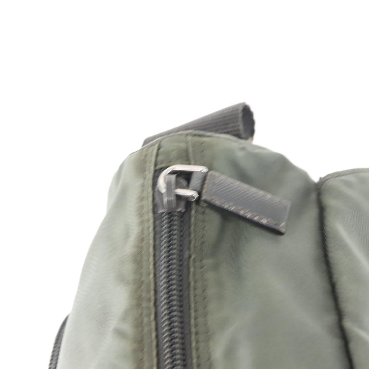 PRADA Shoulder Bag Nylon Khaki Auth ki6015