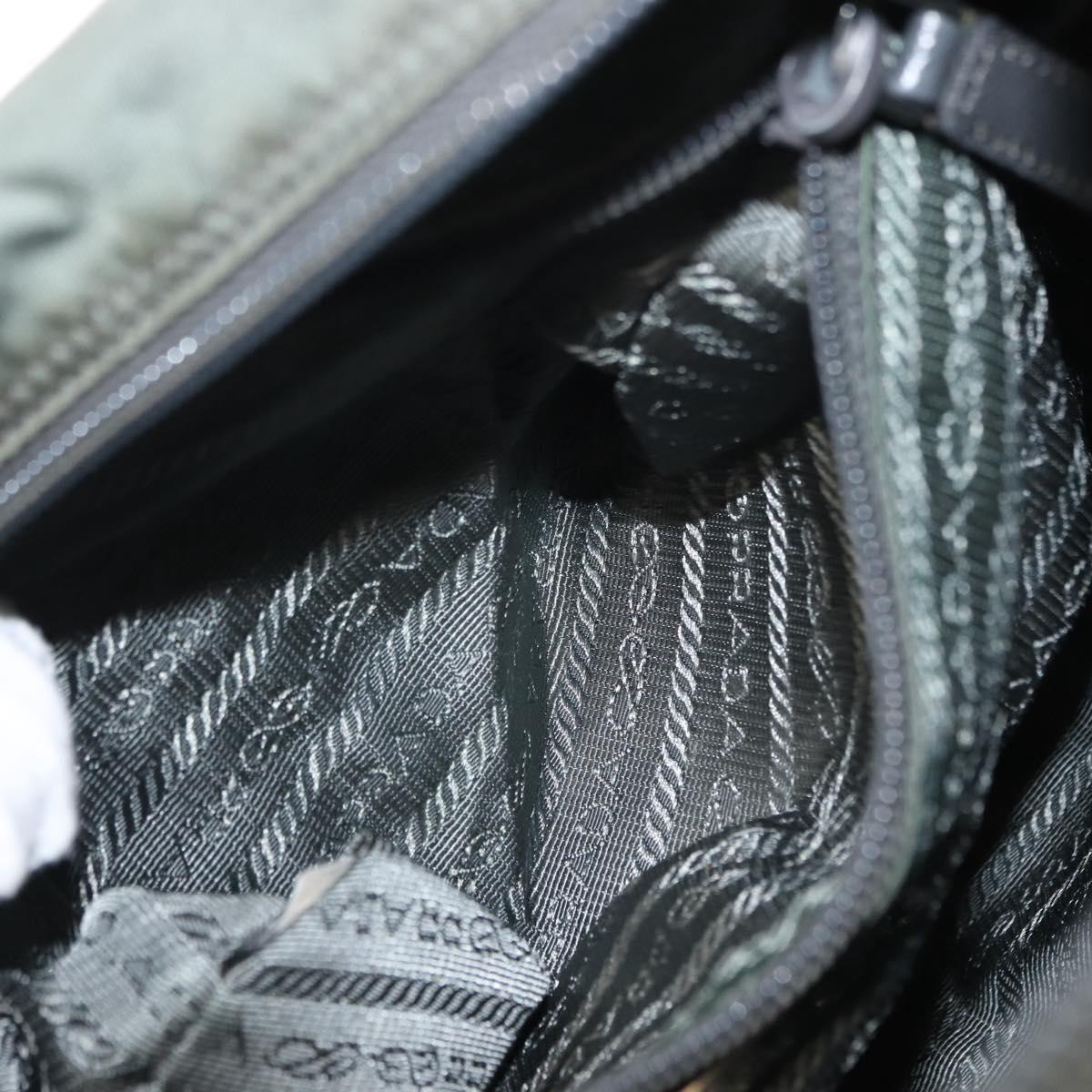 PRADA Shoulder Bag Nylon Khaki Auth ki6015