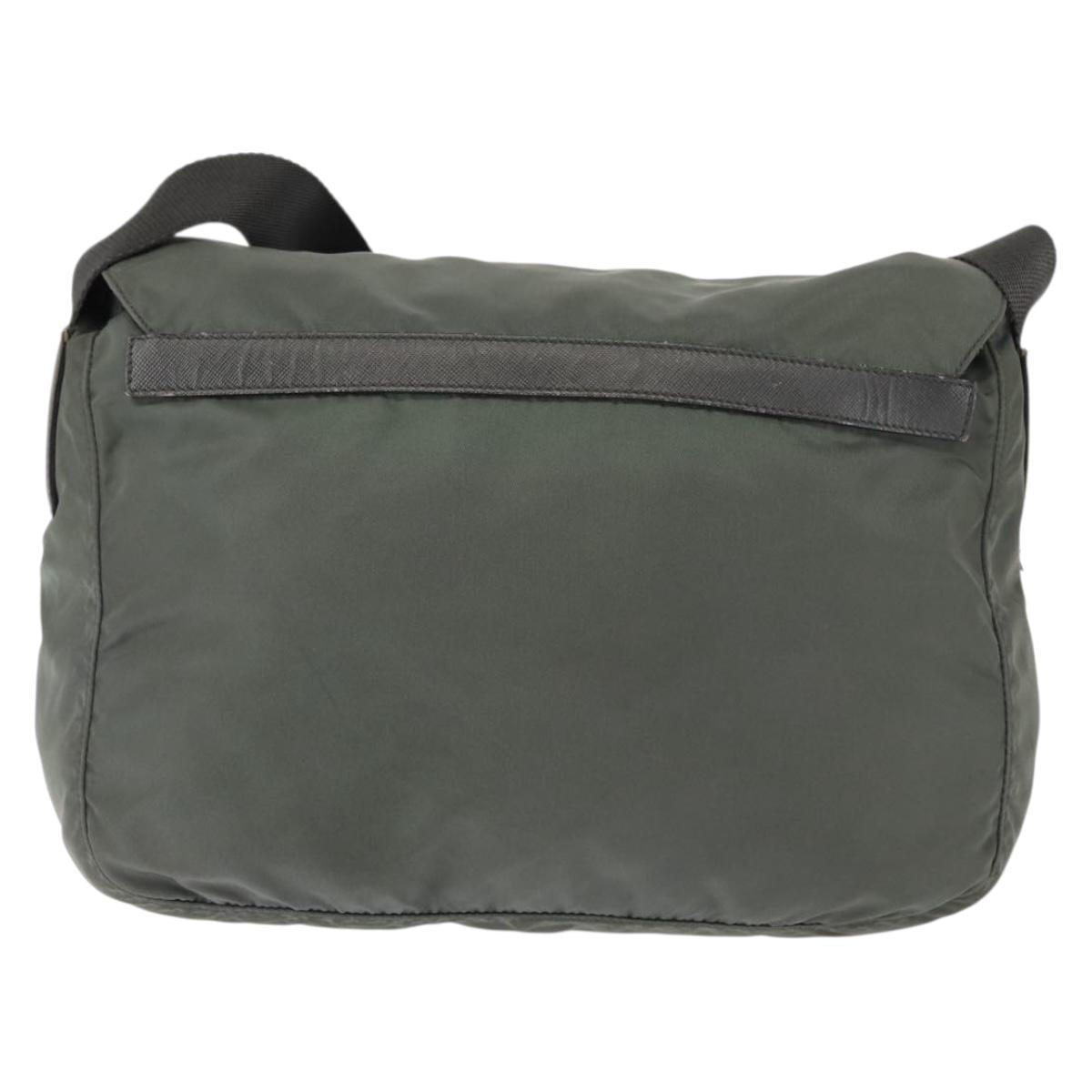 PRADA Shoulder Bag Nylon Khaki Auth ki6015