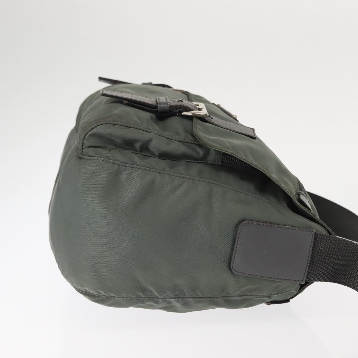 PRADA Shoulder Bag Nylon Khaki Auth ki6015