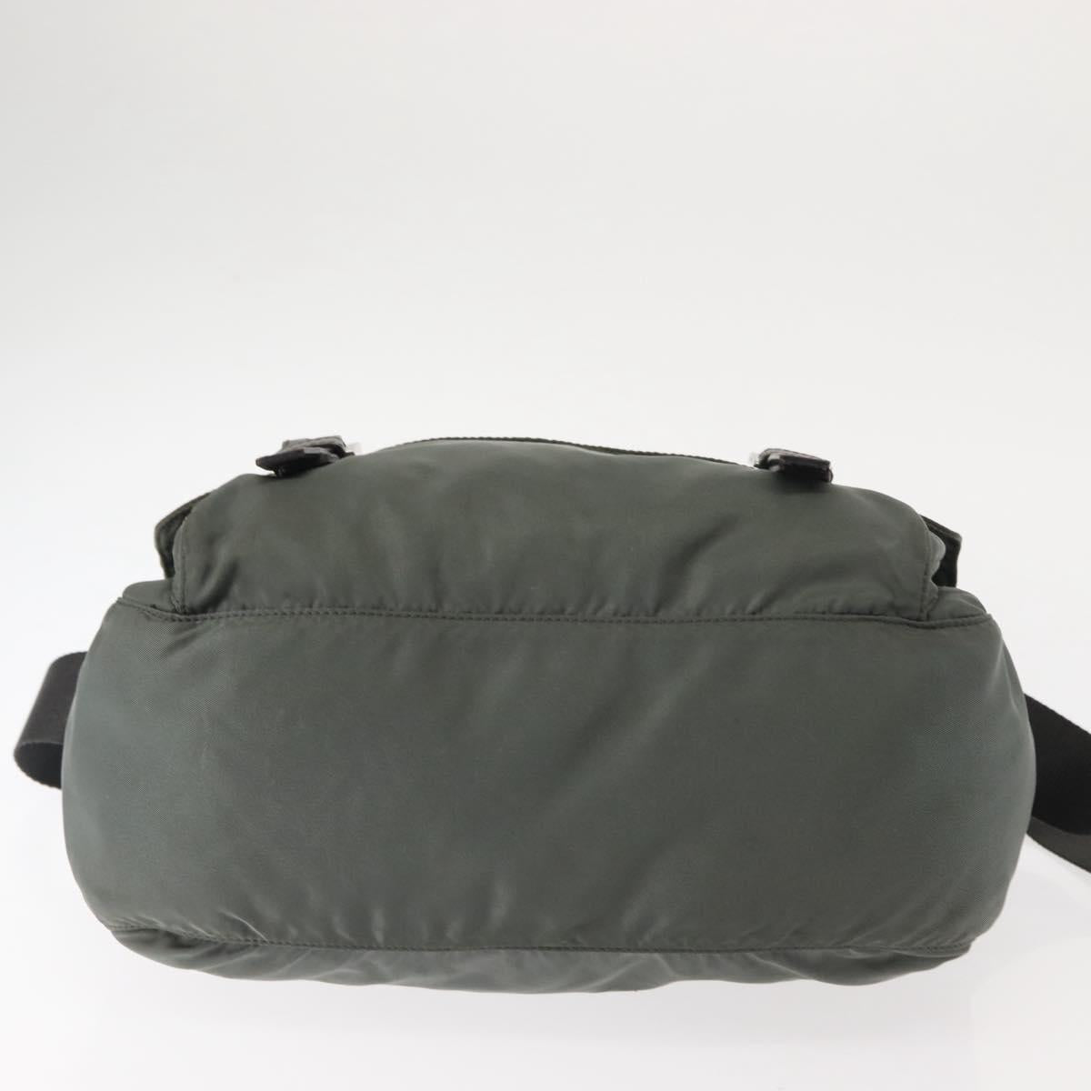 PRADA Shoulder Bag Nylon Khaki Auth ki6015