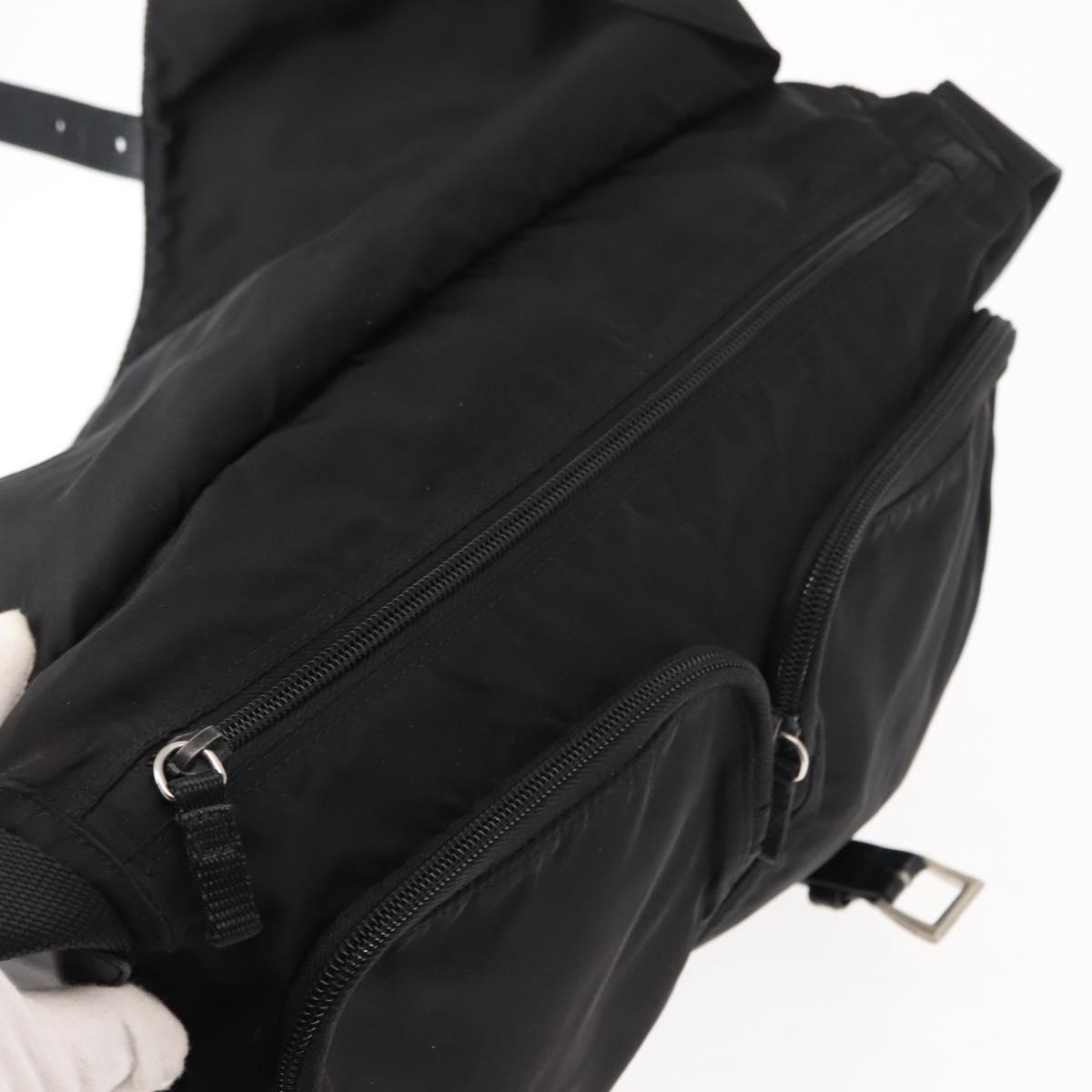PRADA Shoulder Bag Nylon Black Auth ki6017