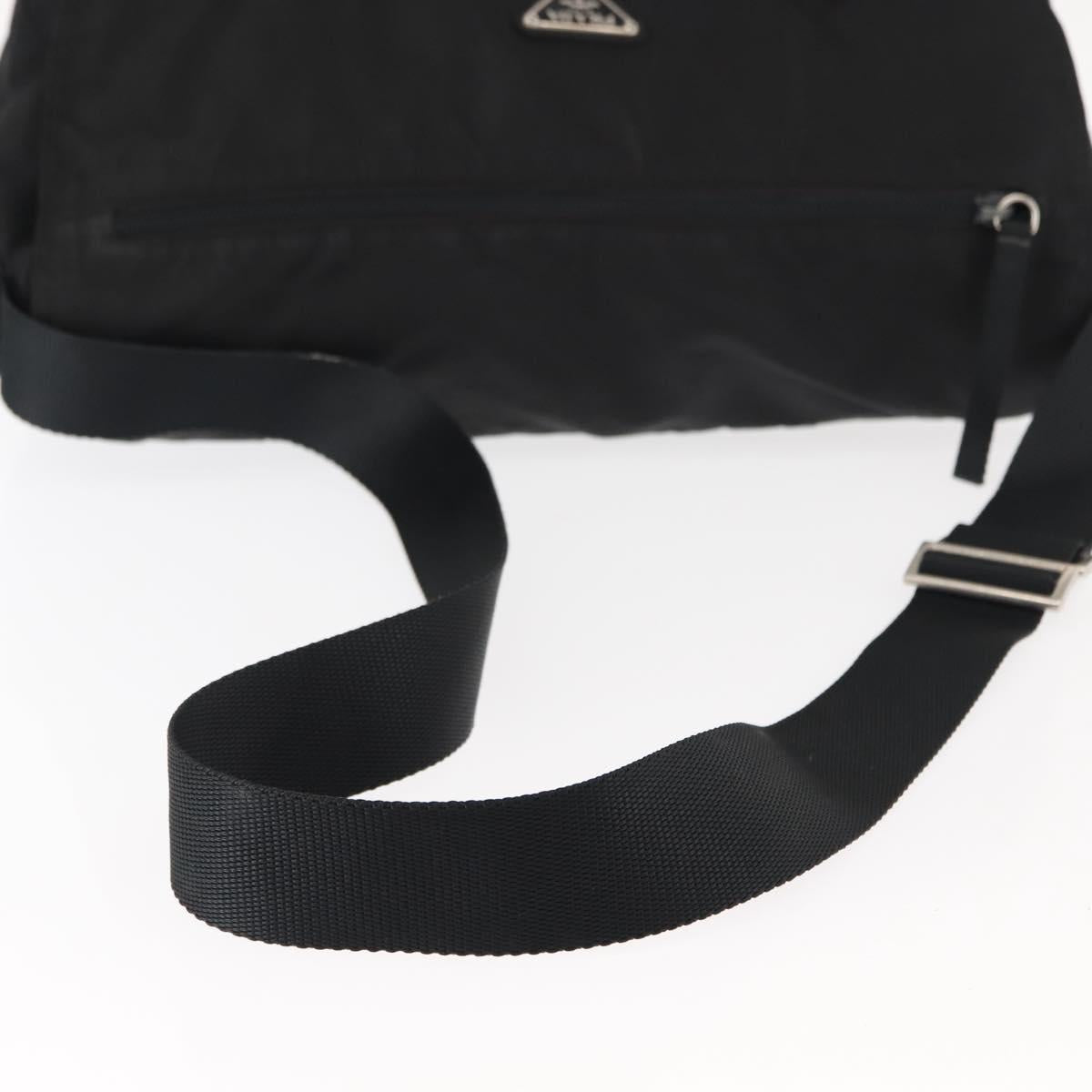 PRADA Shoulder Bag Nylon Black Auth ki6017