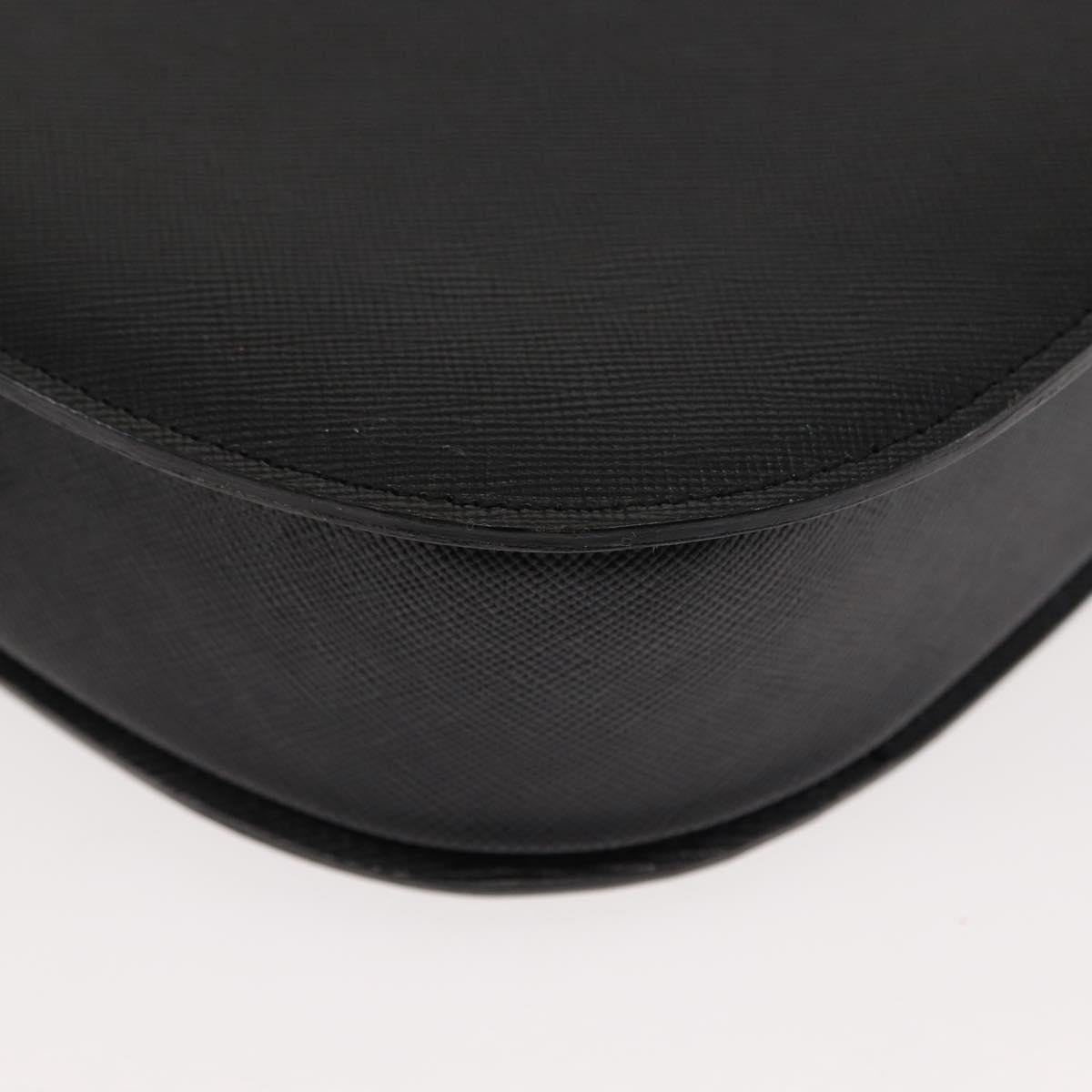 SAINT LAURENT Shoulder Bag Leather Black Auth ki6018