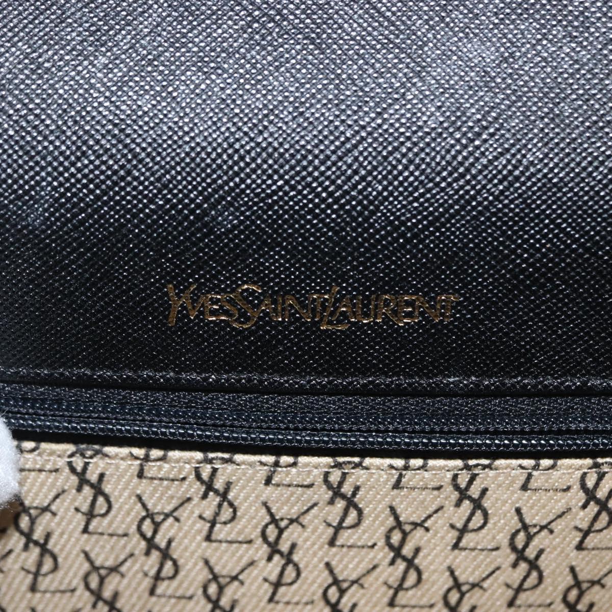 SAINT LAURENT Shoulder Bag Leather Black Auth ki6018