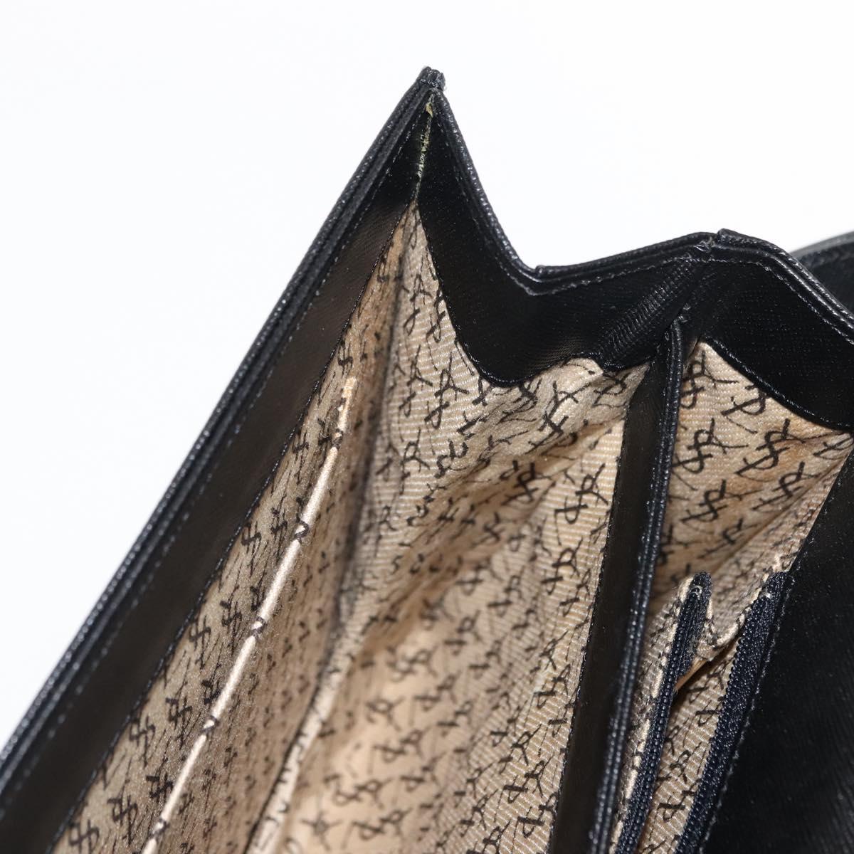 SAINT LAURENT Shoulder Bag Leather Black Auth ki6018