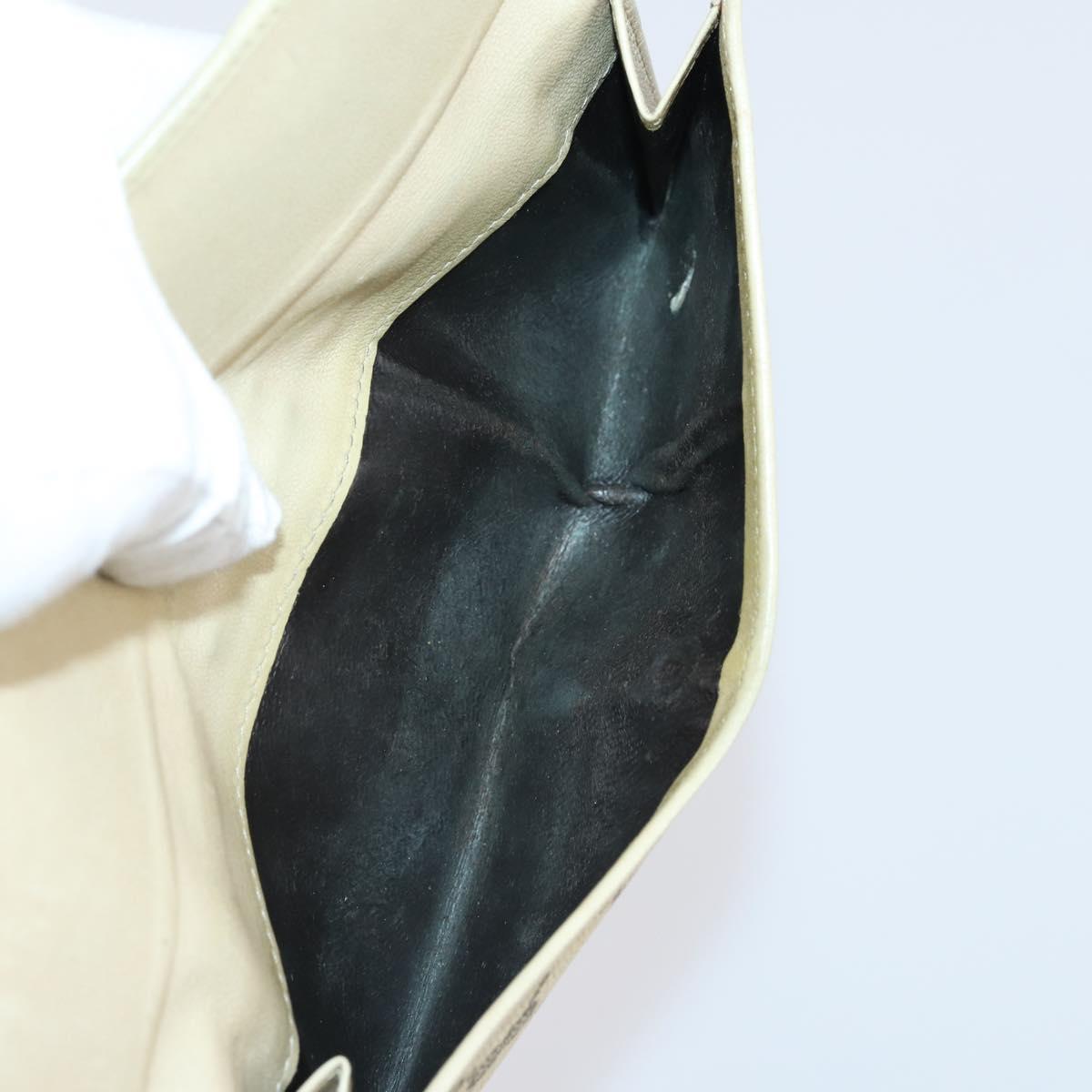 GUCCI GG Canvas Long Wallet Leather 8 Set Beige Black Auth ki6025