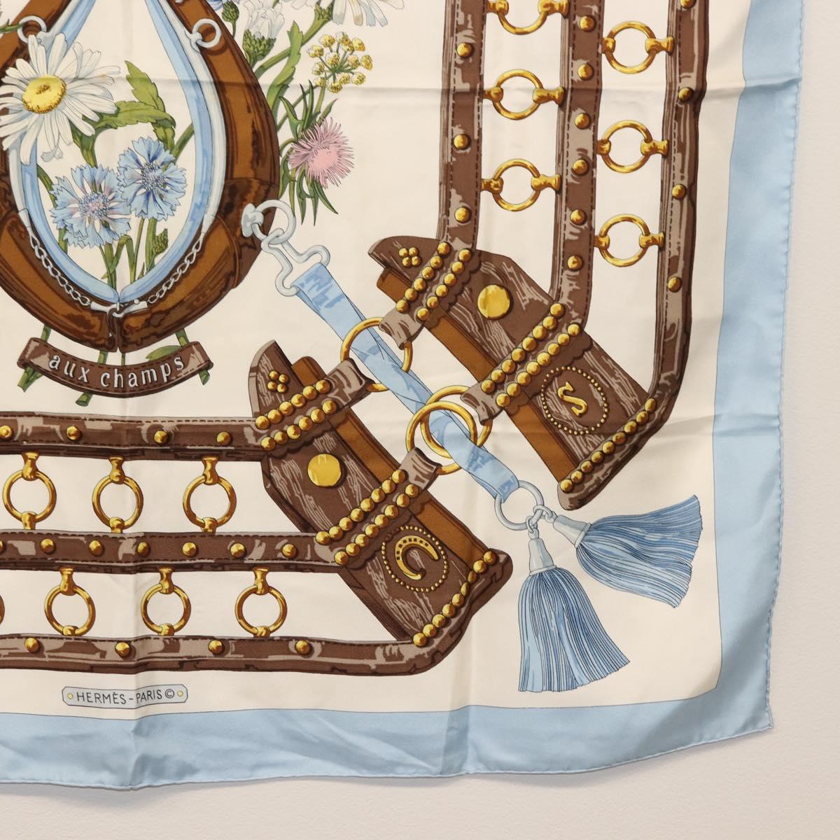 HERMES Carre 90 Scarf Silk 4 Set Red Blue Auth ki6029