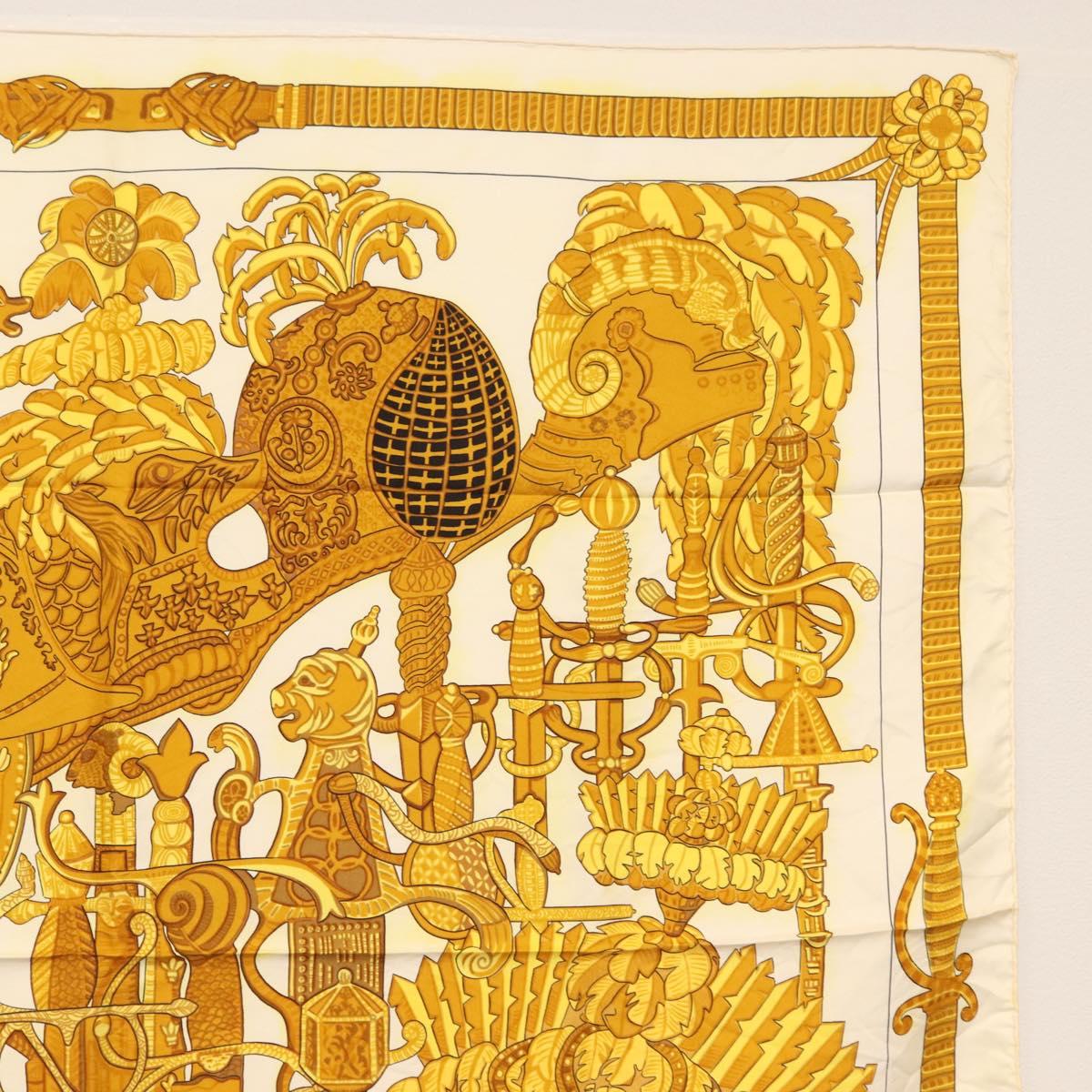 HERMES Carre 90 Scarf Silk 4 Set Red Blue Auth ki6029