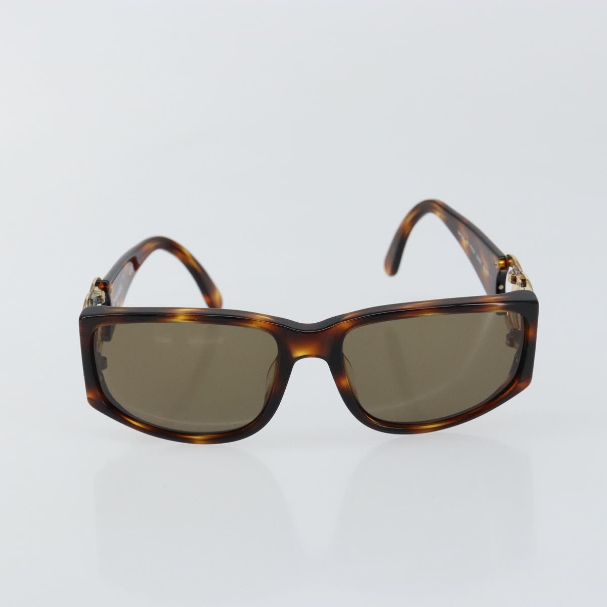 CHANEL Sunglasses plastic Brown CC Auth ki6033