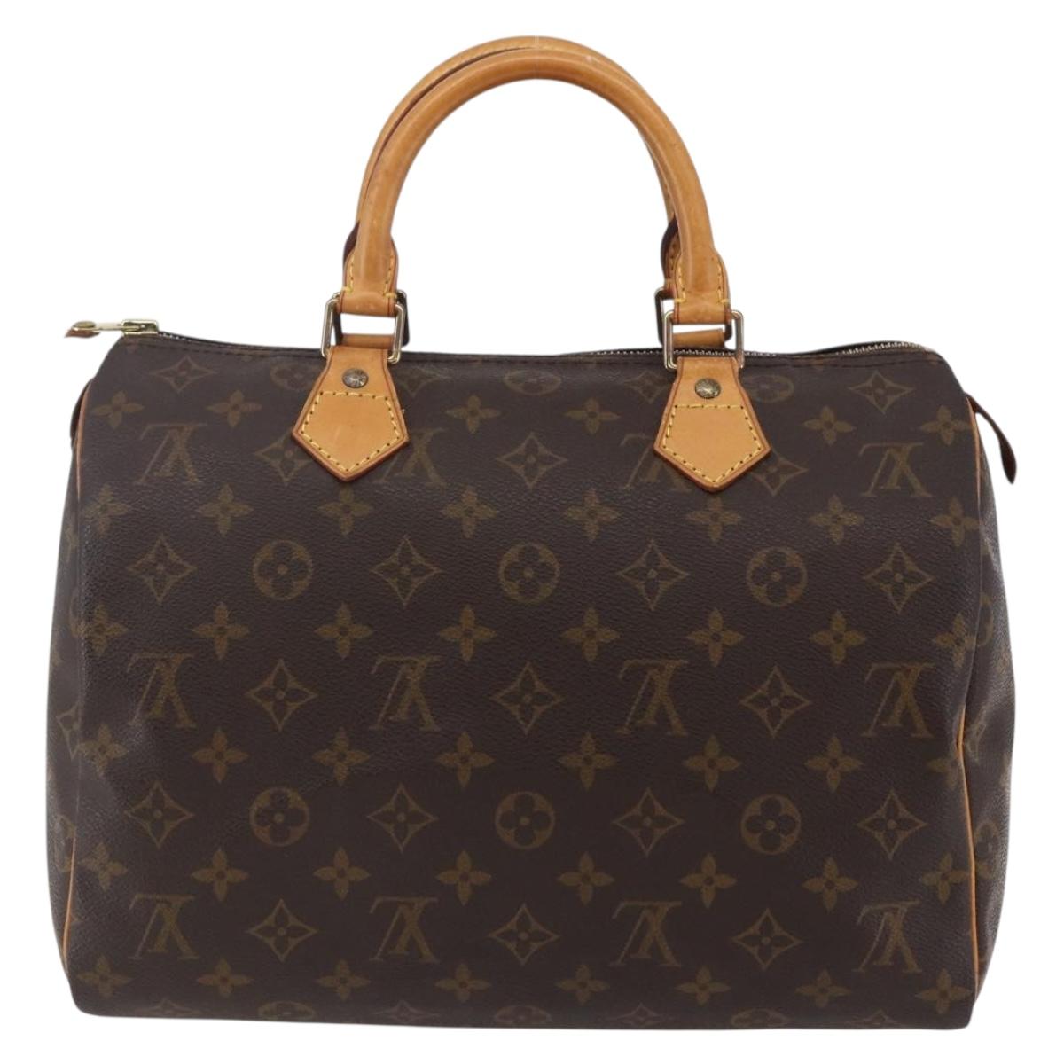 LOUIS VUITTON Monogram Speedy 30 Hand Bag M41526 LV Auth ki6036