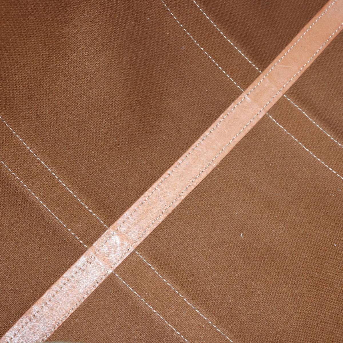 CELINE Macadam Canvas Boston Bag PVC Leather Brown Auth ki6048