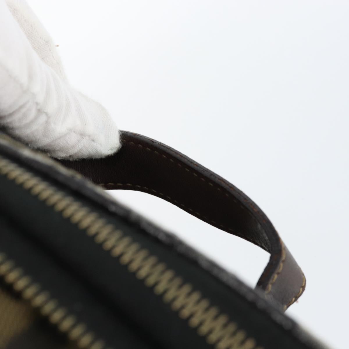 FENDI Zucca Canvas Vanity Hand Bag Brown Black Auth ki6064