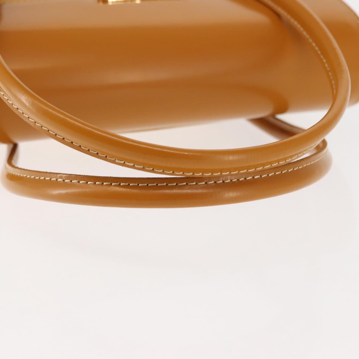 Burberrys Hand Bag Leather Yellow Auth ki6077