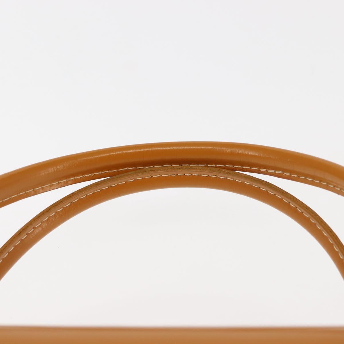 Burberrys Hand Bag Leather Yellow Auth ki6077