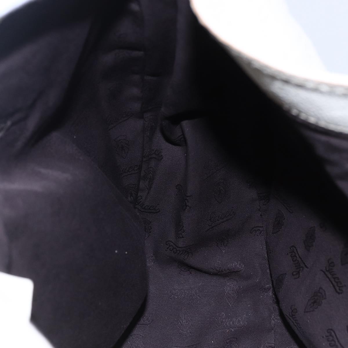 GUCCI Guccissima GG Shoulder Bag Leather White Auth ki6079