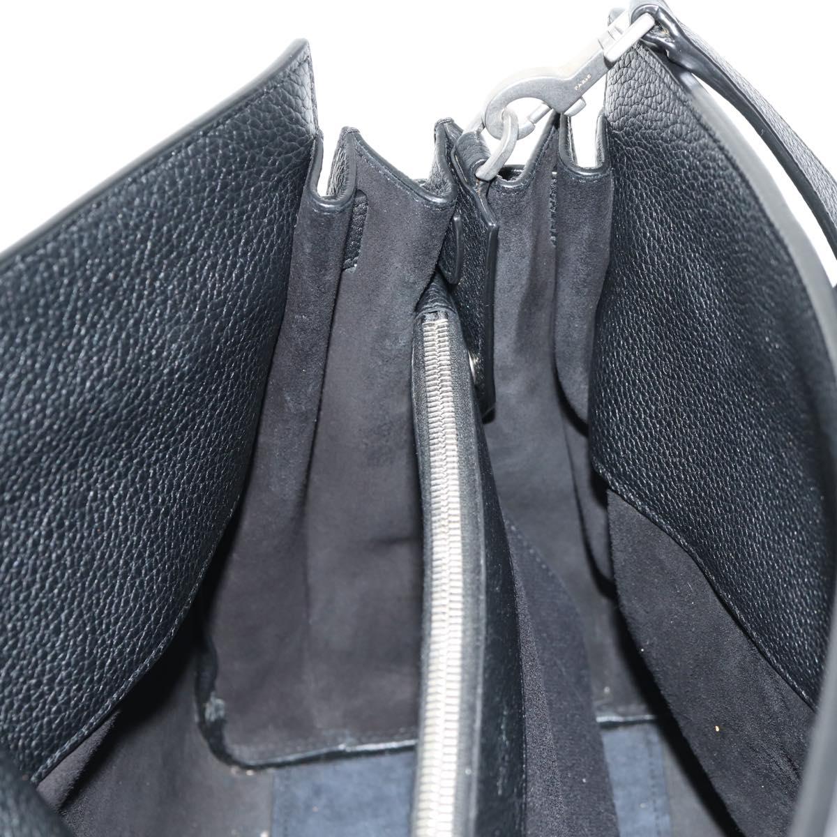 SAINT LAURENT Sac de Jules Tote Bag Leather 2way Black Auth ki6080