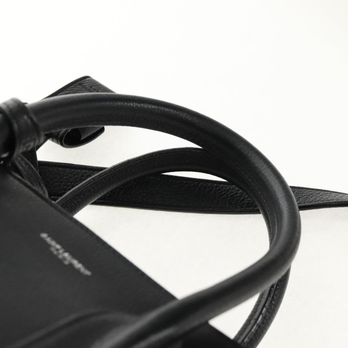 SAINT LAURENT Sac de Jules Tote Bag Leather 2way Black Auth ki6080