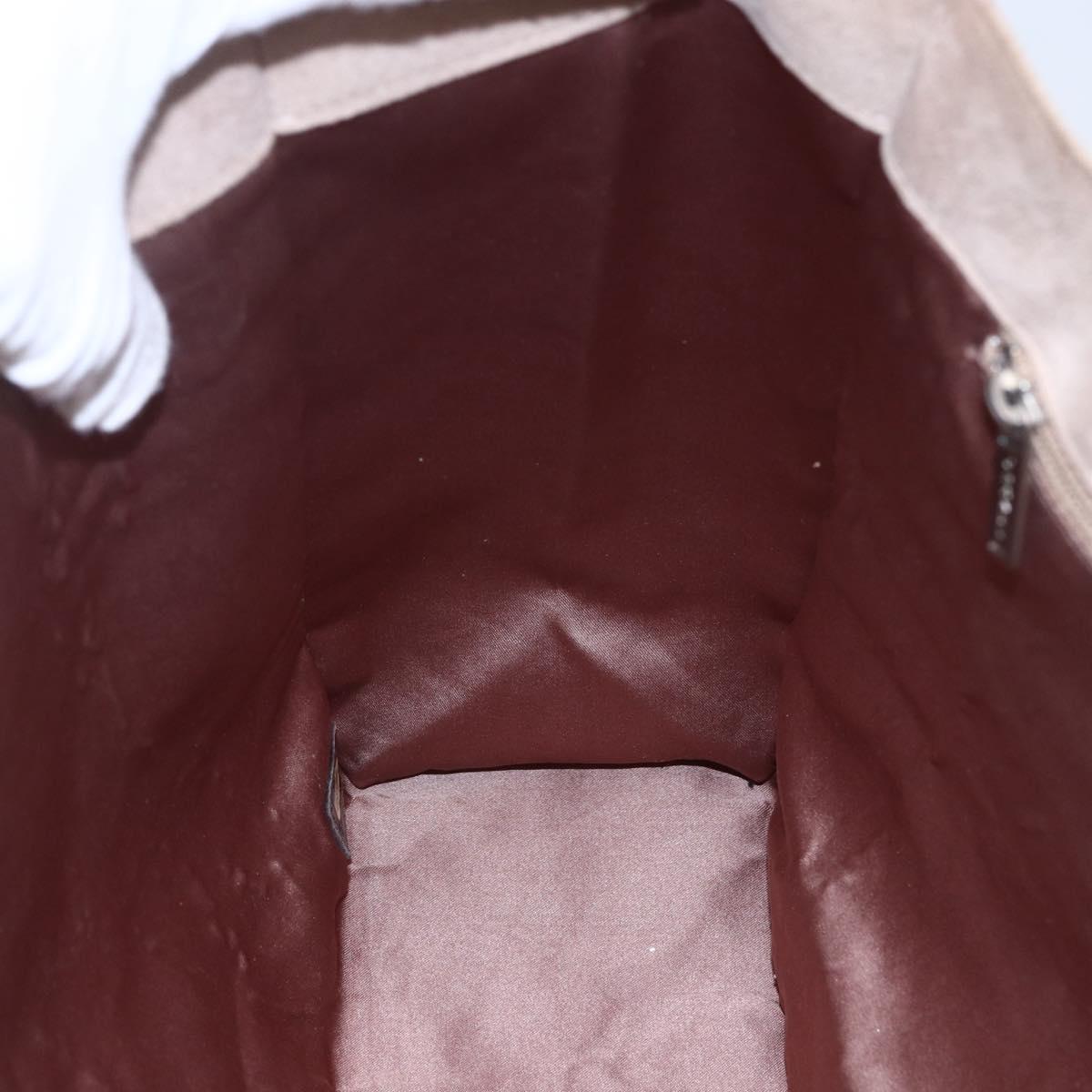 CHANEL patchwork Tote Bag Suede Beige CC Auth ki6084